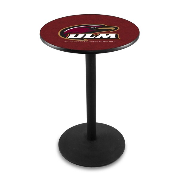 36" Blk Wrinkle Louisiana-Monroe Pub Table